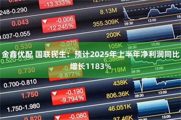 金鑫优配 国联民生：预计2025年上半年净利润同比增长1183%